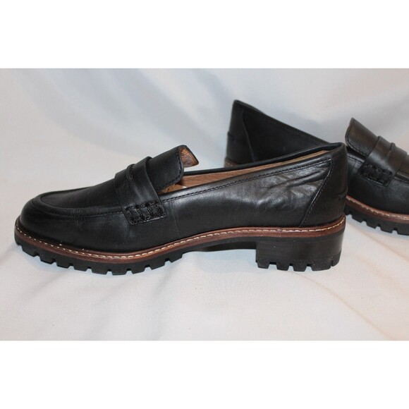 Madewell Corinne Lugsole Loafer True Black Women's Size 7 NE526 NEW Preppy - Picture 6 of 8